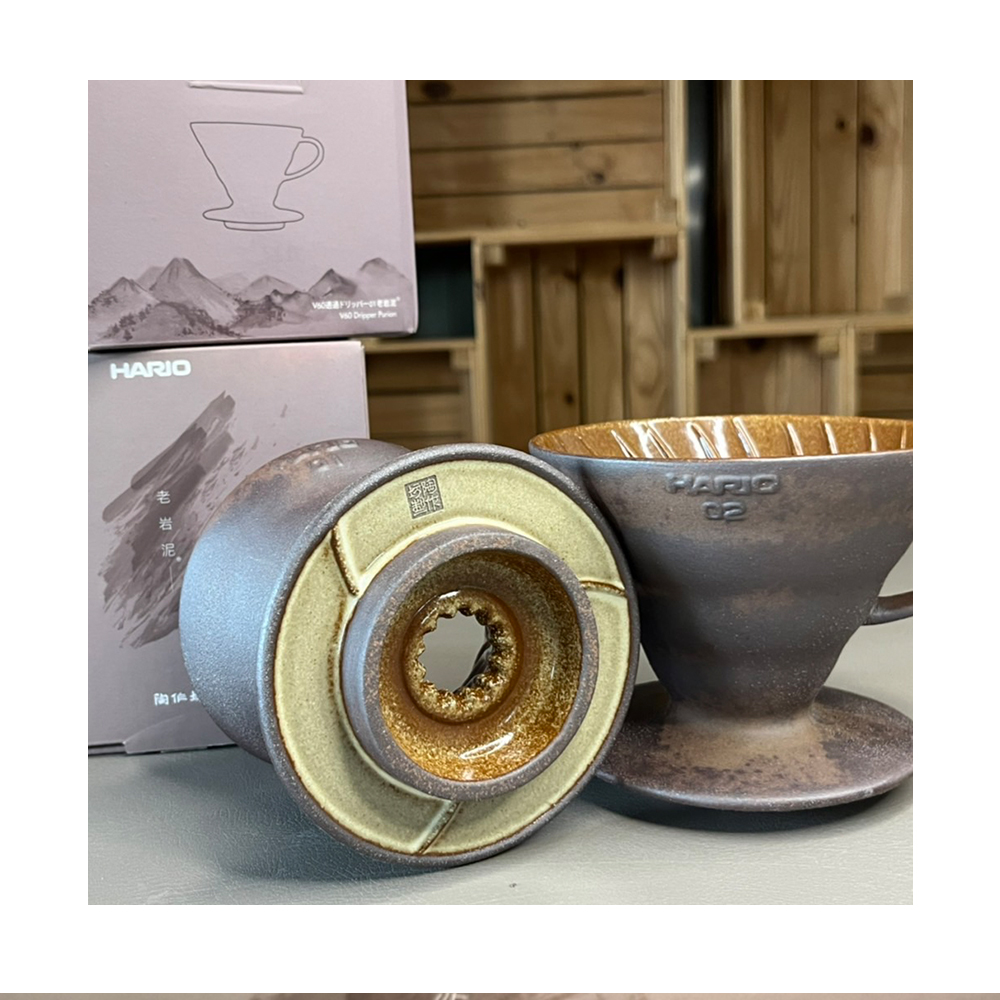 【HARIO官方】V60 01/02 老岩泥濾杯