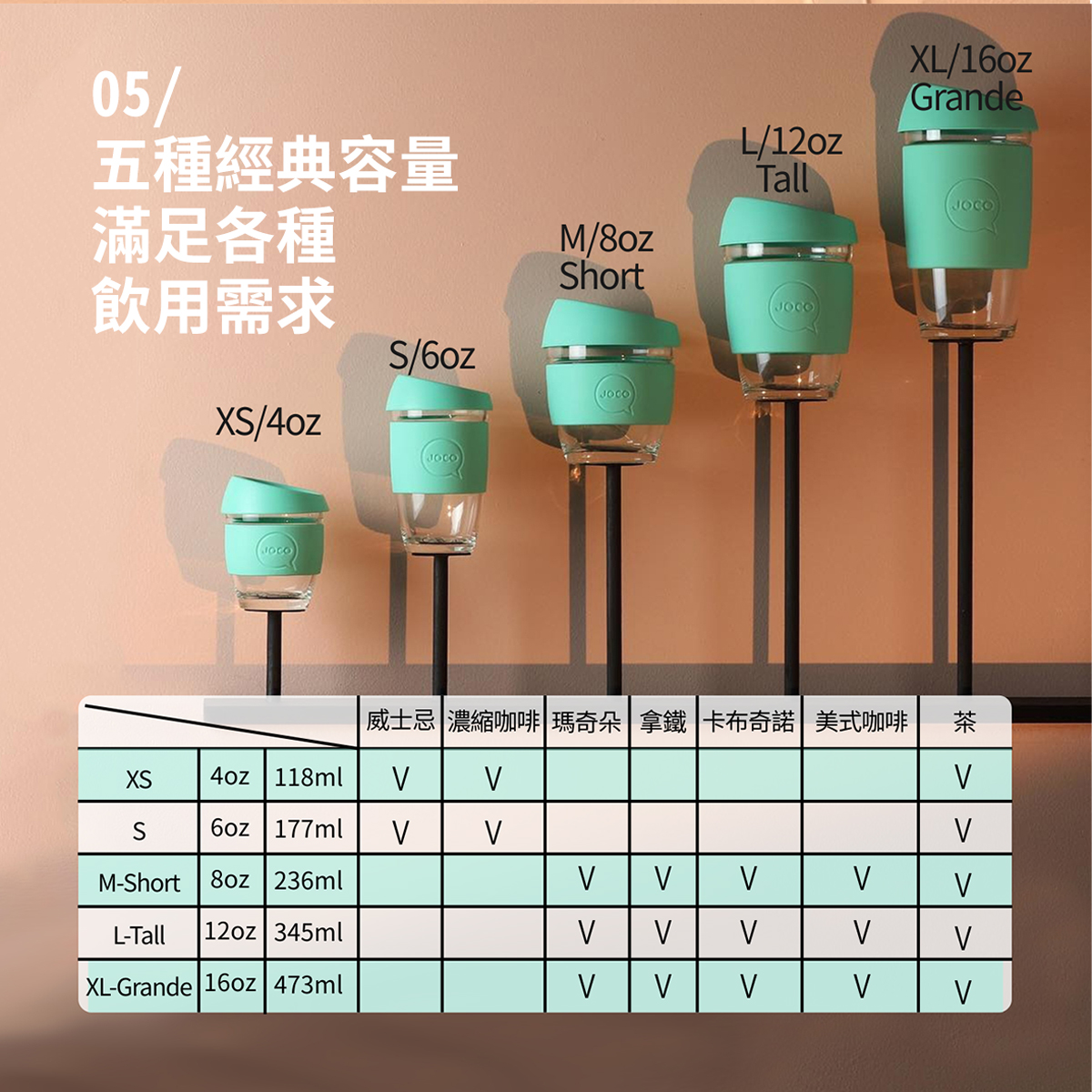 澳洲JOCO啾口玻璃隨行咖啡杯