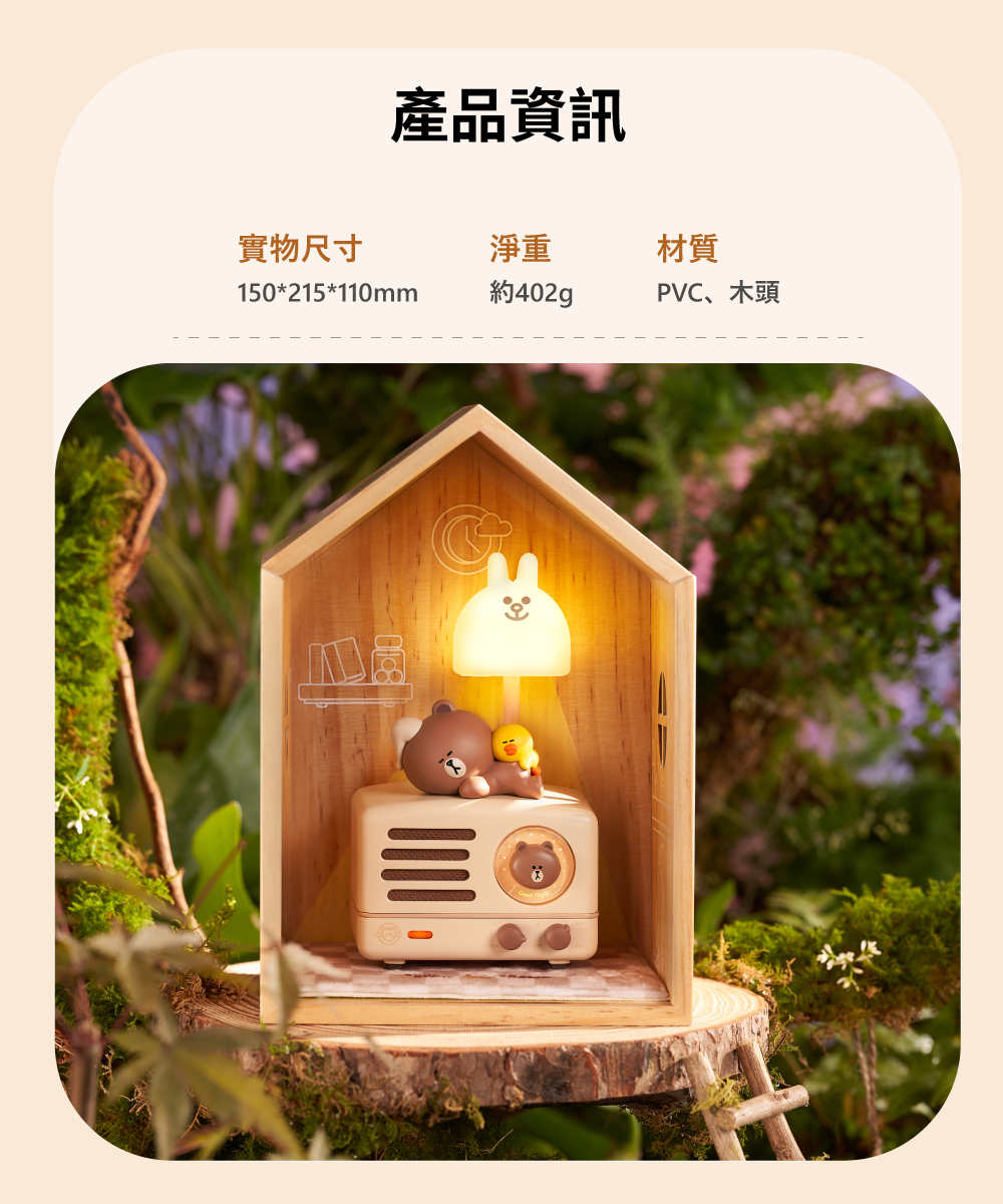 MUZEN x LINE聯名 熊大晚安小木屋