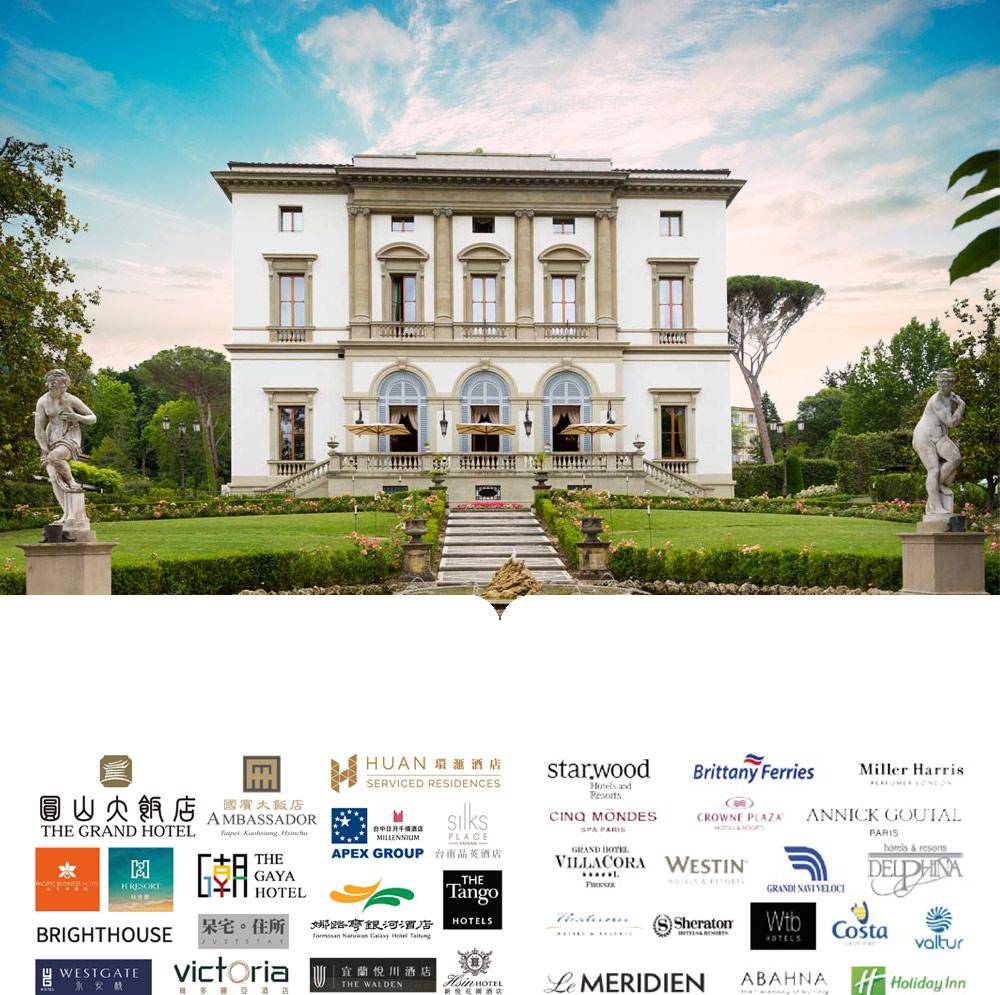 圓餅店 ABASSADORUAN 酒店SERVICED RESIDENCES國賓大飯店THE GRAND  千酒店  MILLENNIUMMH RESORT朝THEGAYAPLACEAPEX GROUP 台南晶英酒店THETango。住所 娜酒店     BRIGHTHOUSEWESTGATE victoriastarwood CINQ MONDESSPA GRAND Brittany FerriesMiller Harris CROWNE PLAZA ANNICK GOUTALVILLACORA WESTINHOTELS   SheratonWtbHOTELS宜蘭悅川酒店THE WALDEN HOTELL MERIDIENPARIS  resortsvalturABAHNA