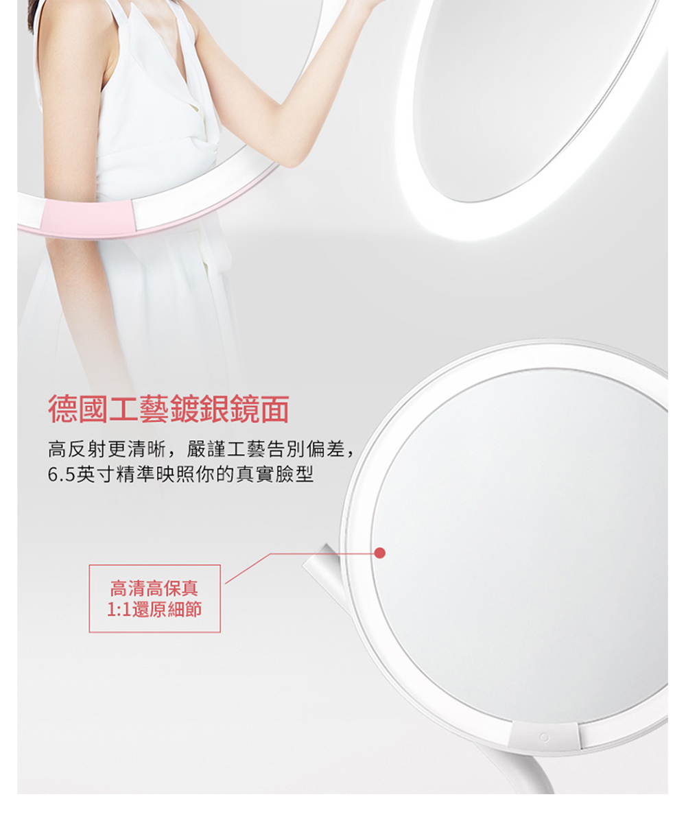 AMIRO Mate系列第三代LED高清日光化妝鏡