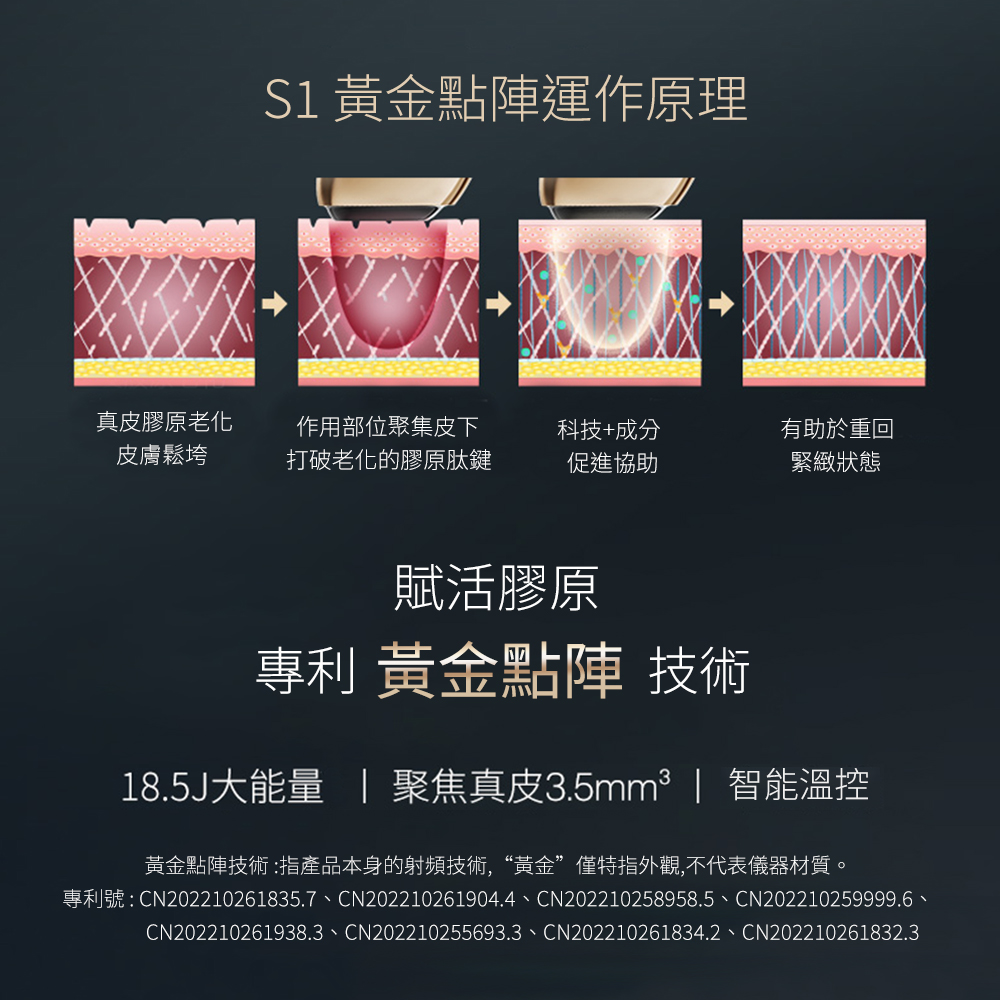 AMIRO S1 黃金點陣美容儀 膠原砲