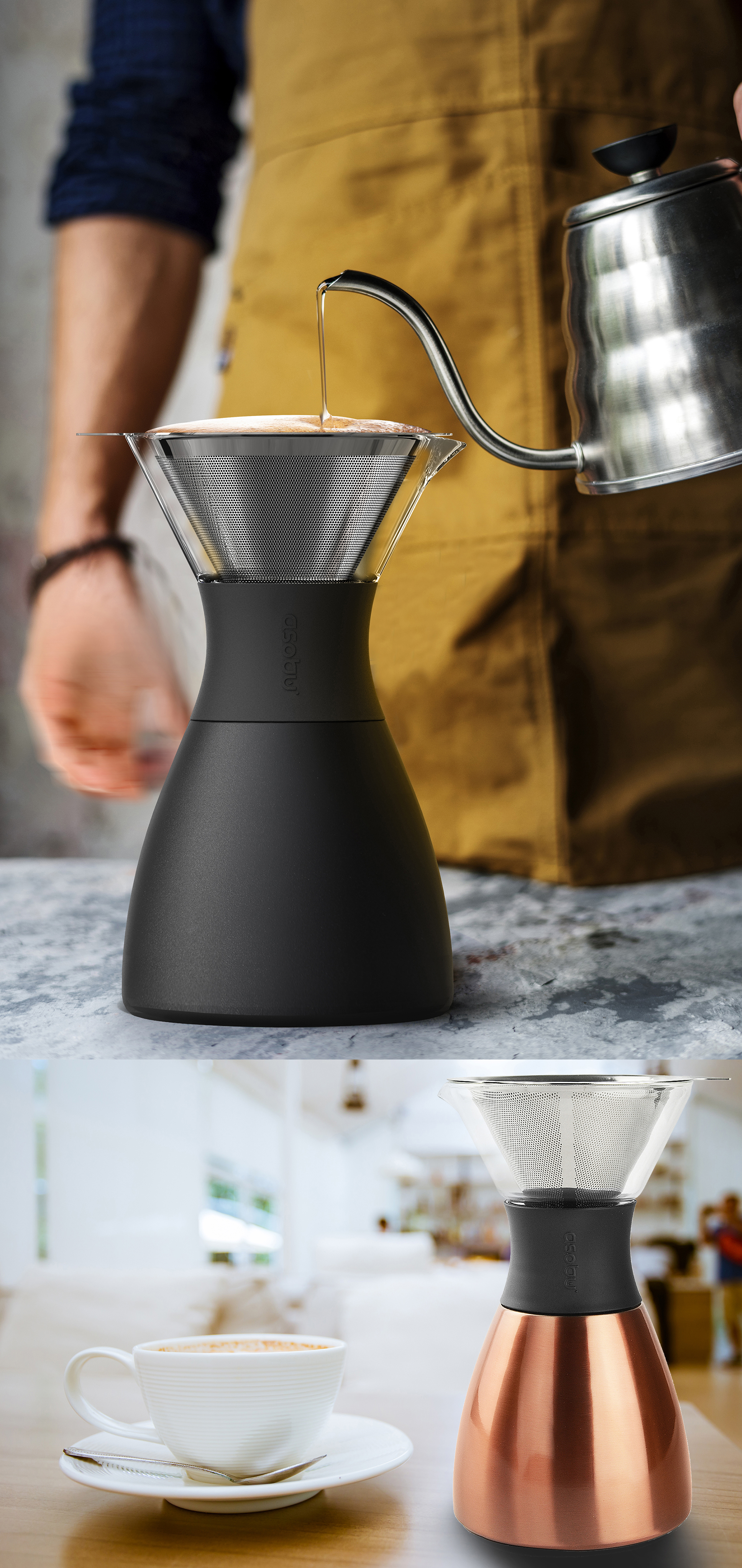 Asobu Pour Over 經典手沖不鏽鋼保溫咖啡濾壺