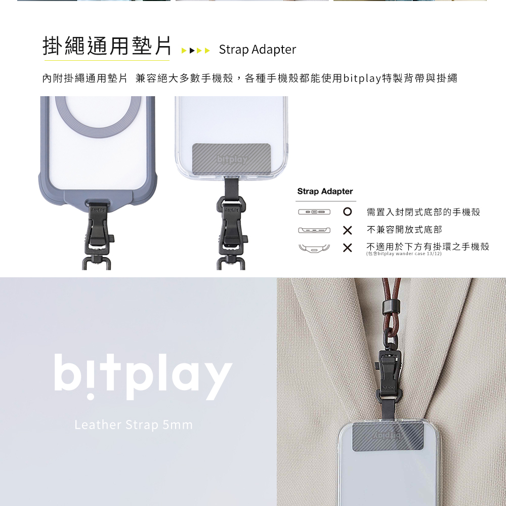 Wander Case for iPhone 15 Series,bitplay皮革掛繩