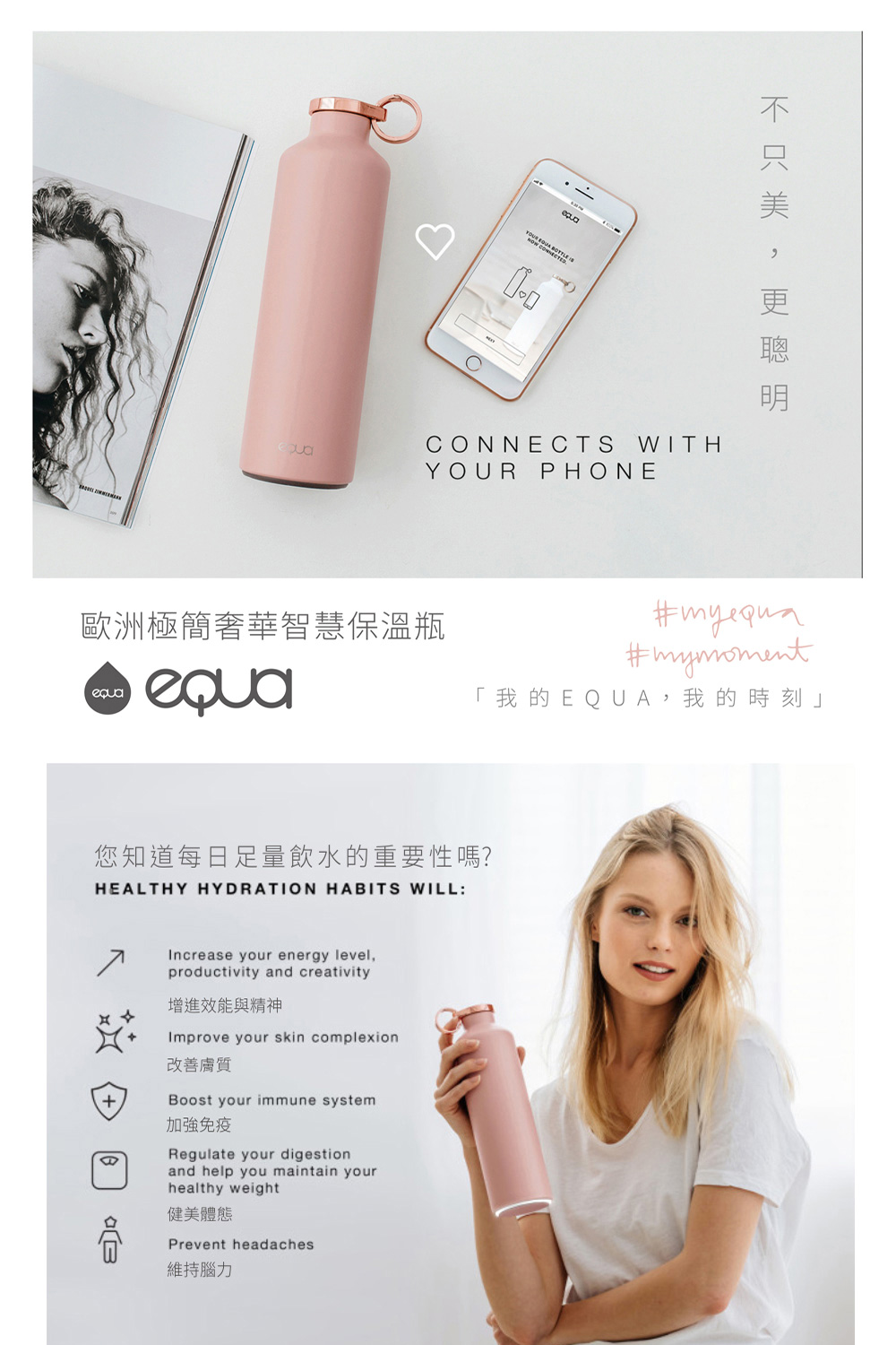 EQUA SMART 歐洲極簡奢華智慧保溫瓶