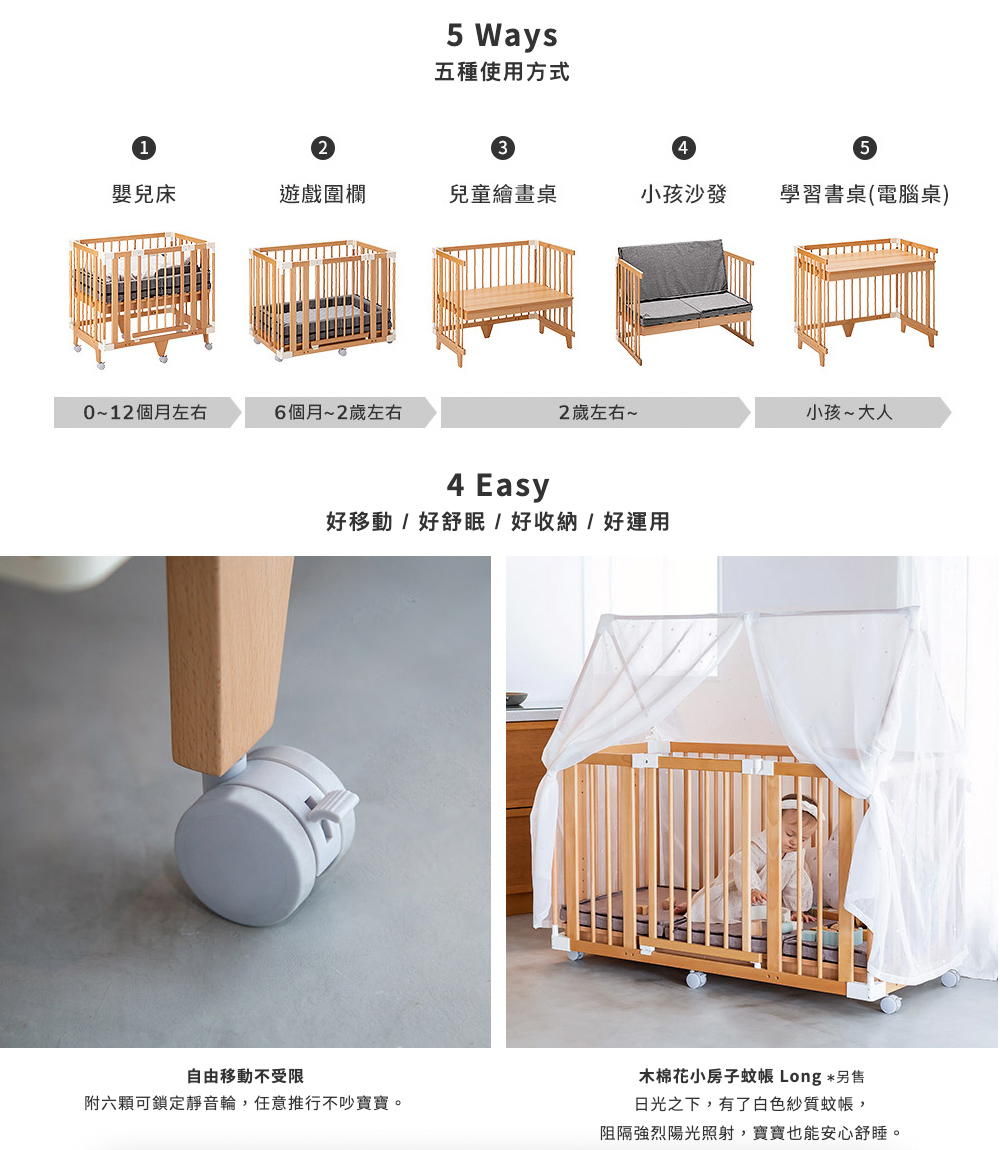 FARSKA NOMI 尿布台 圍欄 兒童繪畫桌 嬰兒床 成長椅 床中床 靠墊 日本 多用途