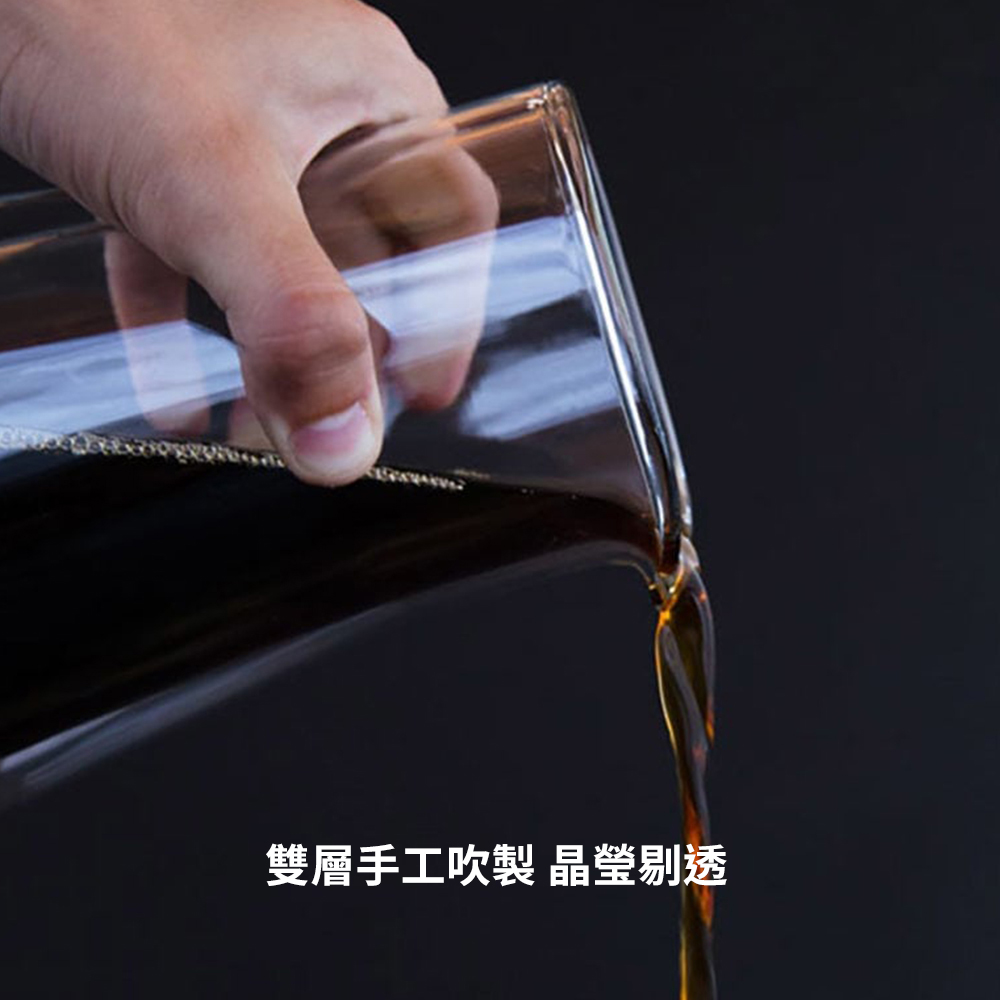 FELLOW Stagg二重壁カラフ二重ガラスコーヒーフィルターシリコーンカバー - コーヒードリッパー - ガラス ブラック