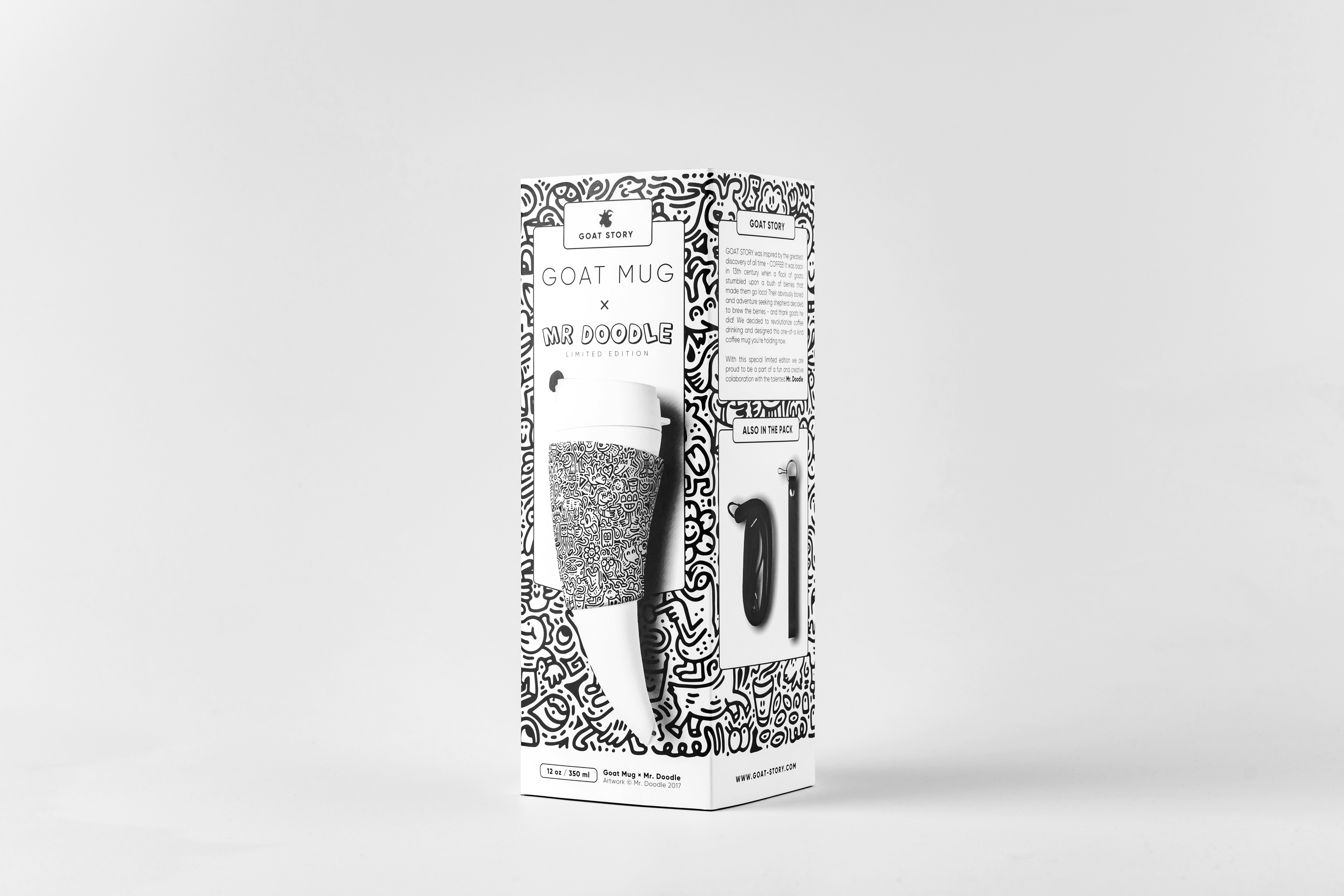 [Goat Story] 山羊角咖啡杯-Mr.Doodle12oz/350ml