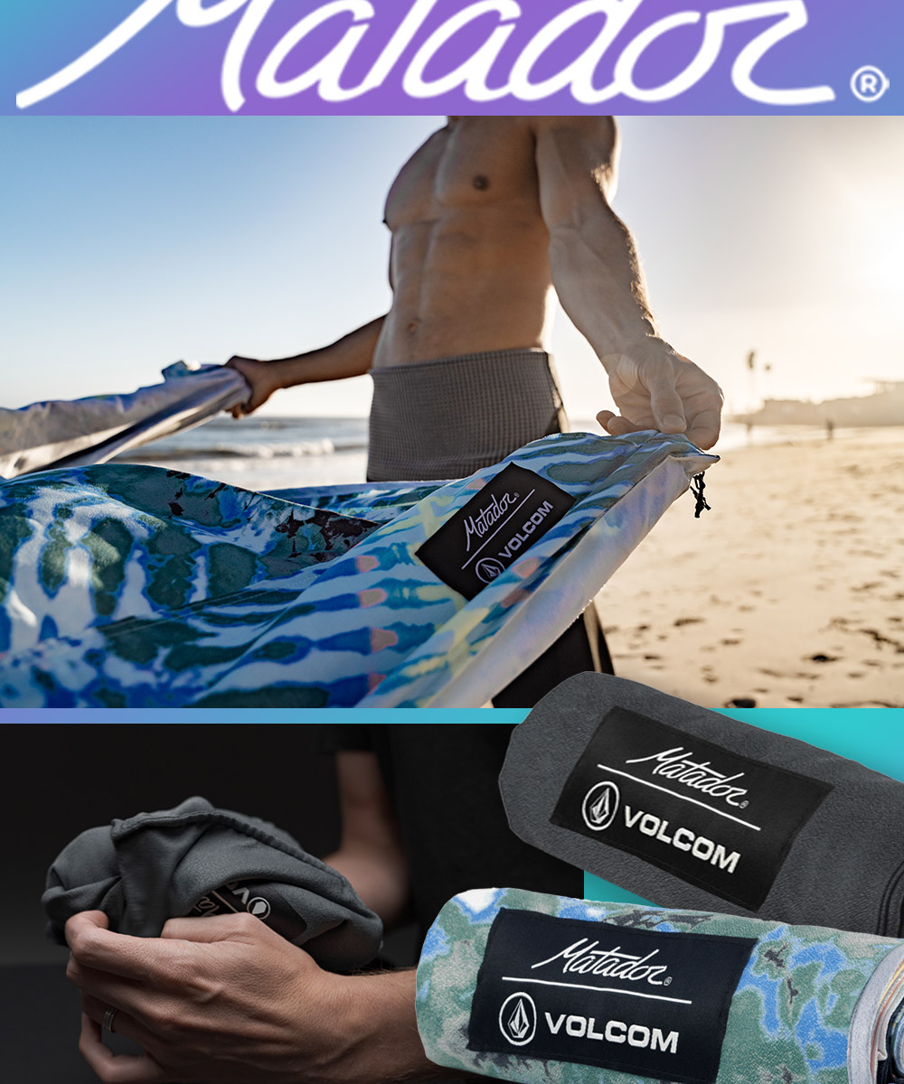 Matador x Volcom 鬥牛士  Packable Beach Towel 超輕量速乾沙灘墊