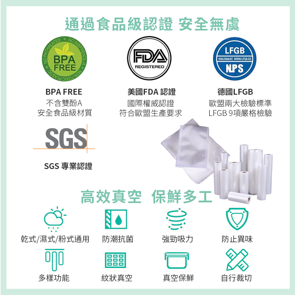 Matrix 真空機專用食品級網紋真空袋/真空捲袋