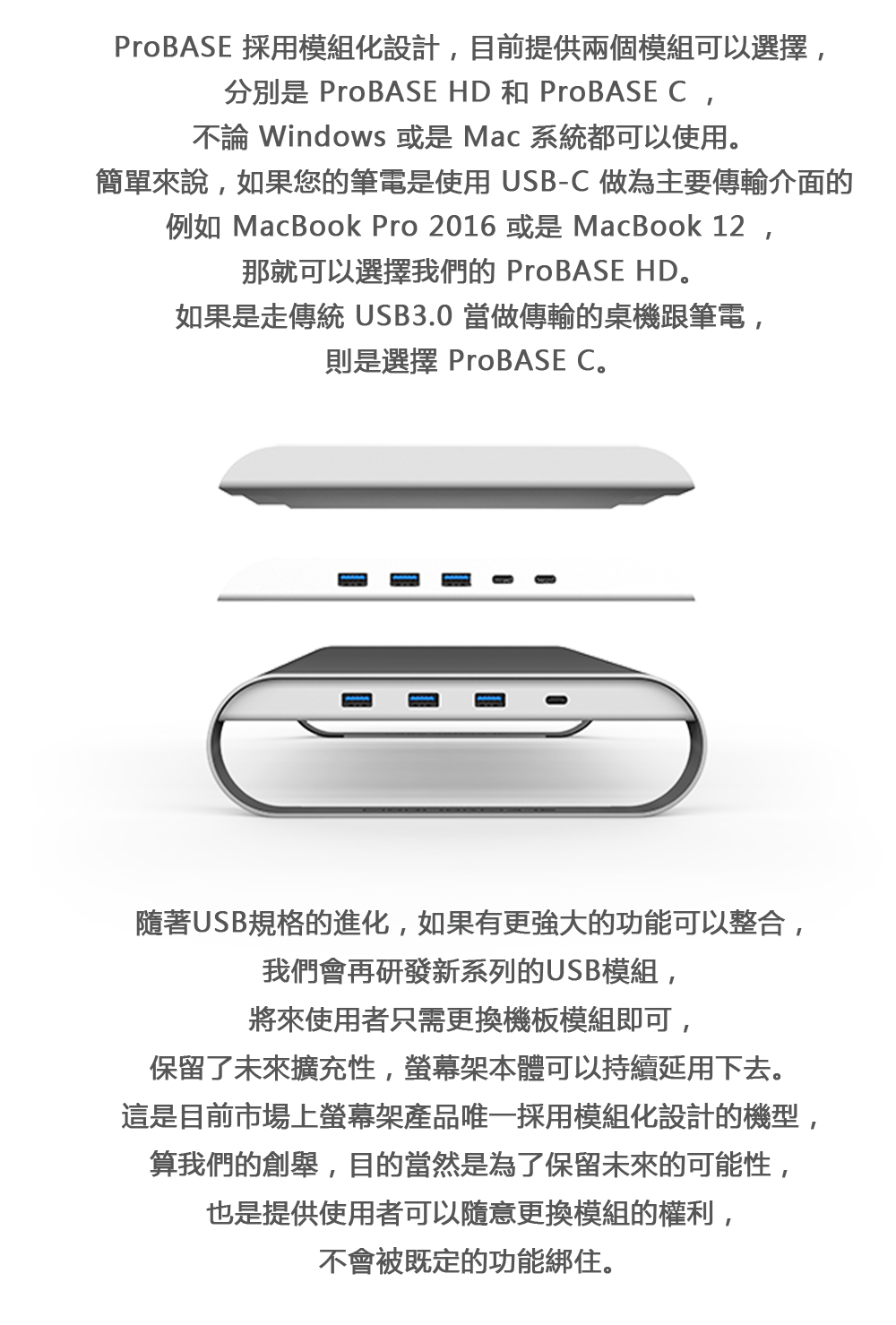 MONITORMATE Probase HD USB TYPE-C 多功能螢幕架