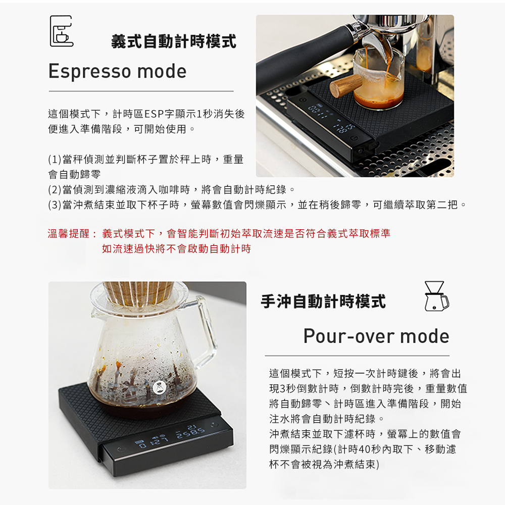 TIMEMORE泰摩黑鏡BASIC PRO台灣流速版手沖咖啡電子秤